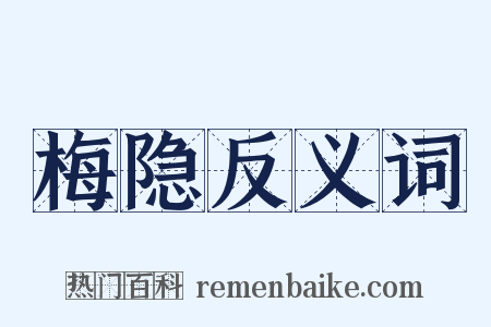 梅隐反义词是什么意思的图片